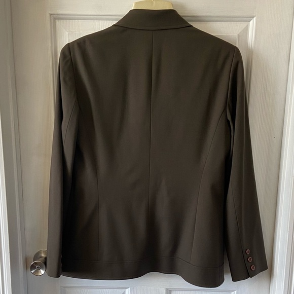Lafayette 148 New York Brown Wool Blazer Sz 10 - Picture 3 of 7